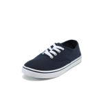Сини тинейджърски маратонки, текстилна материя - спортни обувки за пролетта и лятото N 10008563