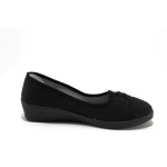 Черни дамски обувки с платформа, текстилна материя - спортни обувки за пролетта и лятото N 10005756