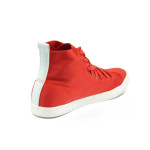 Червени дамски кецове, текстил - всекидневни обувки за пролетта и лятото N 10008885