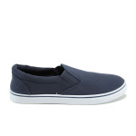Сини мъжки спортни обувки, текстилна материя - спортни обувки за пролетта и лятото N 10008971
