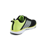 Черни мъжки маратонки, еко-кожа и текстилна материя - спортни обувки за лятото N 10008969