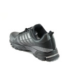 Черни мъжки маратонки, здрава еко-кожа - спортни обувки за пролетта и есента N 10009214