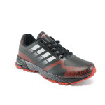 Черни мъжки маратонки, здрава еко-кожа - спортни обувки за пролетта и есента N 10009213