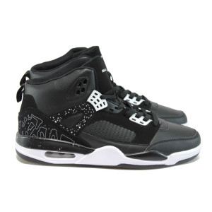 Черни мъжки спортни обувки, здрава еко-кожа - всекидневни обувки за есента и зимата N 10009220