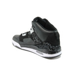 Черни мъжки спортни обувки, здрава еко-кожа - всекидневни обувки за есента и зимата N 10009220