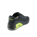 Черни тинейджърски маратонки, здрава еко-кожа - спортни обувки за пролетта и есента N 10009224