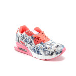 Сиви дамски маратонки, здрава еко-кожа - спортни обувки за пролетта и есента N 10009227