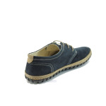 Анатомични сини мъжки обувки, естествен набук - всекидневни обувки за пролетта и лятото N 10007908