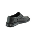 Анатомични черни мъжки обувки, естествена кожа - всекидневни обувки за пролетта и лятото N 10008354