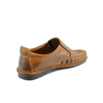 Анатомични кафяви мъжки обувки, естествена кожа - всекидневни обувки за пролетта и лятото N 10008353