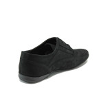 Черни ежедневни мъжки обувки, естествен набук - елегантни обувки за пролетта и лятото N 10008403