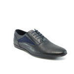 Сини ежедневни мъжки обувки, естествена кожа - елегантни обувки за пролетта и лятото N 10008402