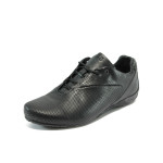 Черни мъжки спортни обувки, текстилна материя - спортни обувки за пролетта и есента N 10008486