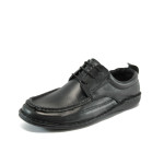 Анатомични черни мъжки обувки, естествена кожа - всекидневни обувки за пролетта и есента N 10008531