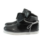 Анатомични черни мъжки боти, естествена кожа - всекидневни обувки за пролетта и лятото N 10008648