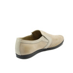 Бежови мъжки обувки, естествена кожа - елегантни обувки за пролетта и лятото N 10008730