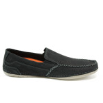 Черни мъжки обувки, естествен набук - всекидневни обувки за пролетта и лятото N 10008899
