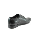 Черни анатомични мъжки обувки, естествена кожа - официални обувки за есента и зимата N 10009136