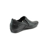 Черни анатомични мъжки обувки, естествена кожа - официални обувки за есента и зимата N 100010184