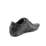 Черни анатомични мъжки обувки, естествена кожа - официални обувки за есента и зимата N 10009139