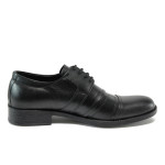 Черни официални мъжки обувки, естествена кожа - всекидневни обувки за есента и зимата N 10009203