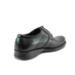 Черни анатомични мъжки обувки, естествена кожа - всекидневни обувки за есента и зимата N 10009204