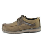 Кафяви анатомични мъжки обувки, естествена кожа - всекидневни обувки за есента и зимата N 10009250