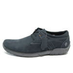 Сини анатомични мъжки обувки, естествена кожа - всекидневни обувки за есента и зимата N 10009253
