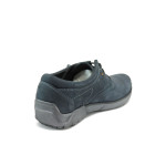 Сини анатомични мъжки обувки, естествена кожа - всекидневни обувки за есента и зимата N 10009253