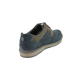 Сини анатомични мъжки обувки, естествена кожа - всекидневни обувки за есента и зимата N 10009252