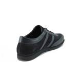 Черни мъжки спортни обувки, естествена кожа - всекидневни обувки за есента и зимата N 10009257