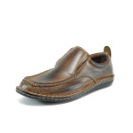 Кафяви анатомични мъжки обувки, естествена кожа - всекидневни обувки за есента и зимата N 10009274