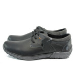 Черни анатомични мъжки обувки, естествена кожа - всекидневни обувки за есента и зимата N 10009300