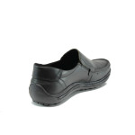 Черни анатомични мъжки обувки, естествена кожа - всекидневни обувки за есента и зимата N 10009318