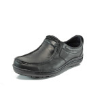 Черни анатомични мъжки обувки, естествена кожа - всекидневни обувки за есента и зимата N 10009319