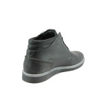 Черни мъжки боти, естествена кожа - всекидневни обувки за есента и зимата N 10009414