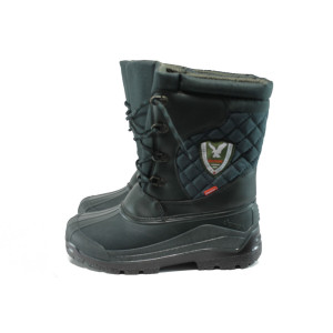 Зелени мъжки боти, pvc материя и текстилна материя - спортни обувки за есента и зимата N 10009519