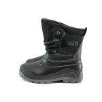 Черни мъжки боти, pvc материя и текстилна материя - спортни обувки за есента и зимата N 10009520