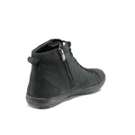Черни мъжки боти, естествена кожа - всекидневни обувки за есента и зимата N 10009557