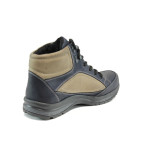 Сини мъжки боти, естествена кожа - всекидневни обувки за есента и зимата N 10009559
