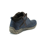 Сини анатомични мъжки боти, естествена кожа - всекидневни обувки за есента и зимата N 10009575