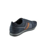 Сини анатомични мъжки обувки, естествена кожа - всекидневни обувки за целогодишно ползване N 10009599
