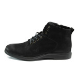 Черни анатомични мъжки боти, естествена кожа - всекидневни обувки за есента и зимата N 10009622