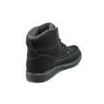Черни мъжки боти, здрава еко-кожа - всекидневни обувки за есента и зимата N 10009790