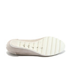 Бежови дамски обувки с мемори пяна, на платформа, здрава еко-кожа - всекидневни обувки за пролетта и есента N 10007858