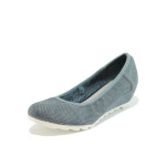 Сини дамски обувки с мемори пяна, на платформа, здрава еко-кожа - всекидневни обувки за пролетта и есента N 10007859