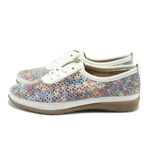 Шарени ортопедични спортни дамски обувки, естествена кожа - всекидневни обувки за пролетта и лятото N 10007935