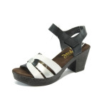 Бели дамски сандали, естествена кожа - елегантни обувки за лятото N 10008023