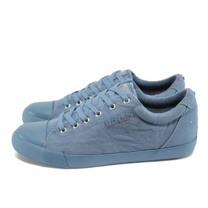 Сини мъжки спортни обувки, текстилна материя - спортни обувки за пролетта и лятото N 10008007