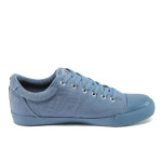 Сини мъжки спортни обувки, текстилна материя - спортни обувки за пролетта и лятото N 10008007
